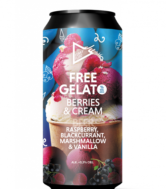 Funky Fluid Free Gelato Berries & Cream CANS 50cl