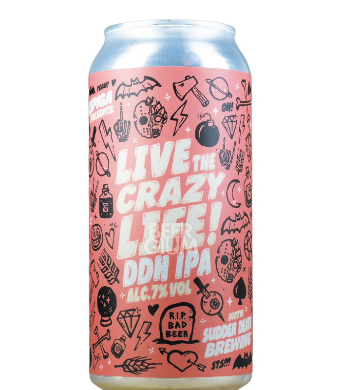 Espiga Sudden Death Live The Crazy Life Cans 44cl Beergium