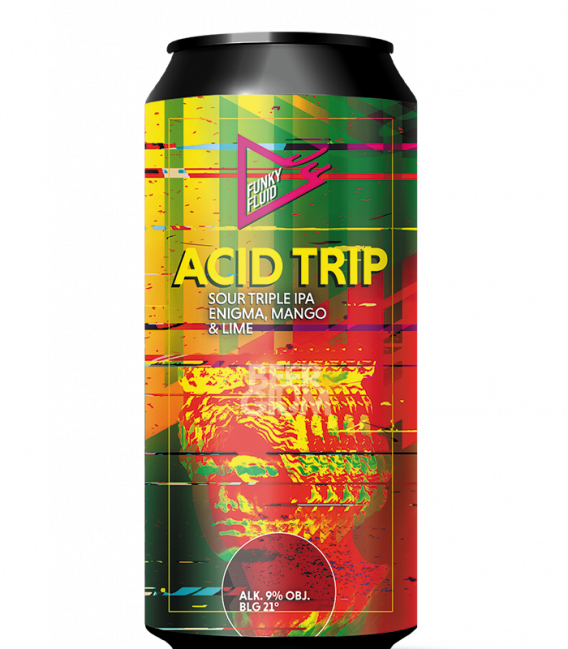 Funky Fluid Acid Trip Enigma, Mango & Lime CANS 50cl