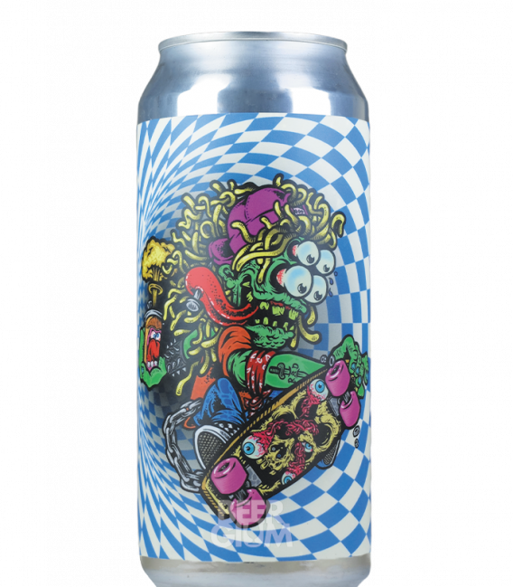 Mason Checkerboard Blue CANS 47cl