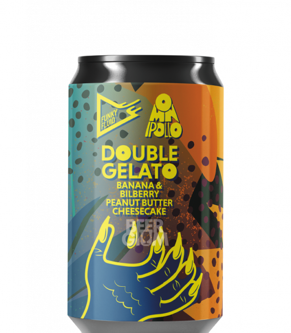 Funky Fluid / Omnipollo Double Gelato: Banana & Bilberry Peanut Butter Cheesecake CANS 33cl