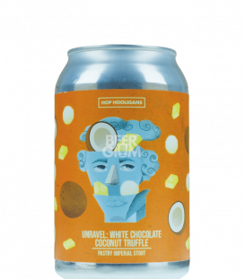 Hop Hooligans Unravel: White Chocolate Coconut Truffle CANS 33cl - Beergium