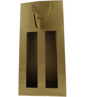 Sac kraft brun 2 bouteilles
