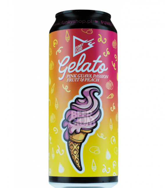 Funky Fluid Gelato: Pink Guava, Passionfruit & Peach CANS 50cl