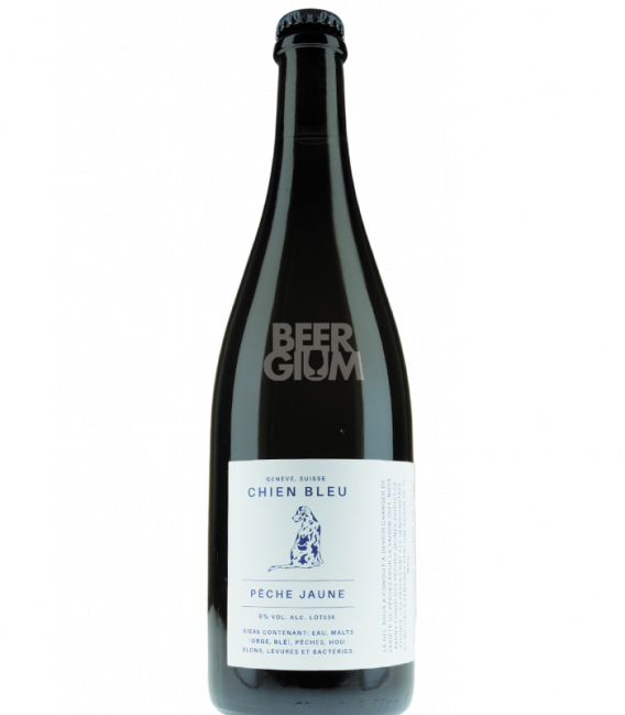 Chien Bleu Pêche Jaune 75cl