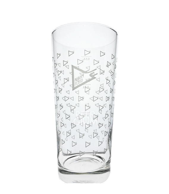 Funky Fluid Shaker White Logo Glass 50cl