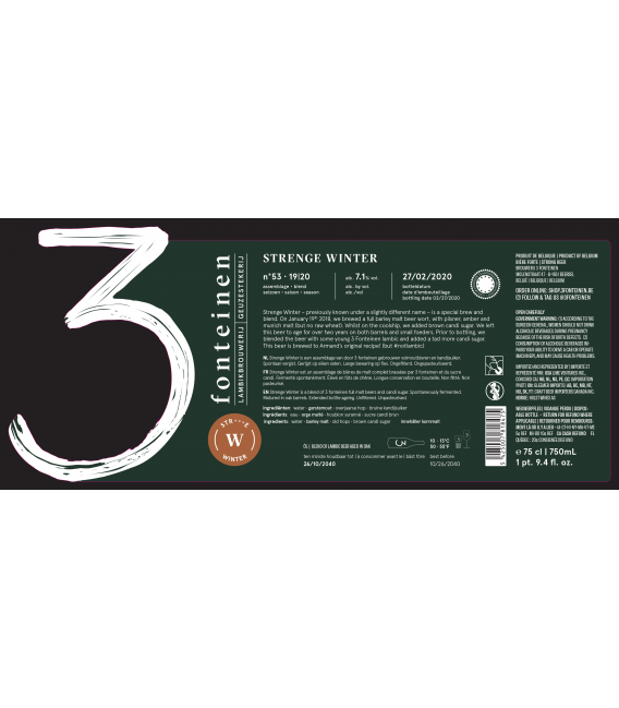 3 Fonteinen Strenge Winter 2019-2020 53th BLEND 75cl