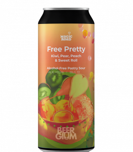 Magic Road Free Pretty - Kiwi, Pear, Peach & Sweet Roll CANS 50cl