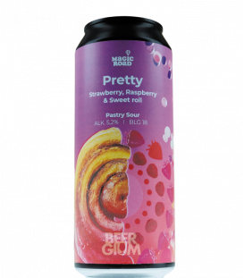 Magic Road Pretty - Strawberry, Raspberry & Sweet Roll CANS 50cl - BBF 17-08-2024